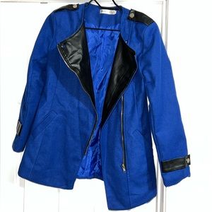 Royal Blue Wool Coat